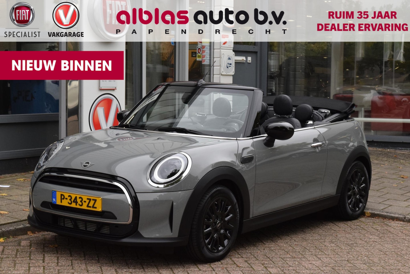 MINI Cabrio - 1.5 Cooper|Carplay|Leer|HU|LED|Clima|Stoelverw. - AutoWereld.nl