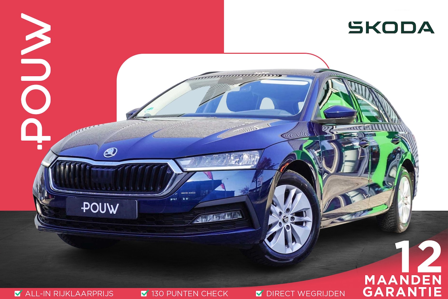 Skoda Octavia Combi - 1.0 e-TSI 110pk Ambition | Trekhaak | Navigatie | PDC Achter | SmartLink | Cruise Control - AutoWereld.nl