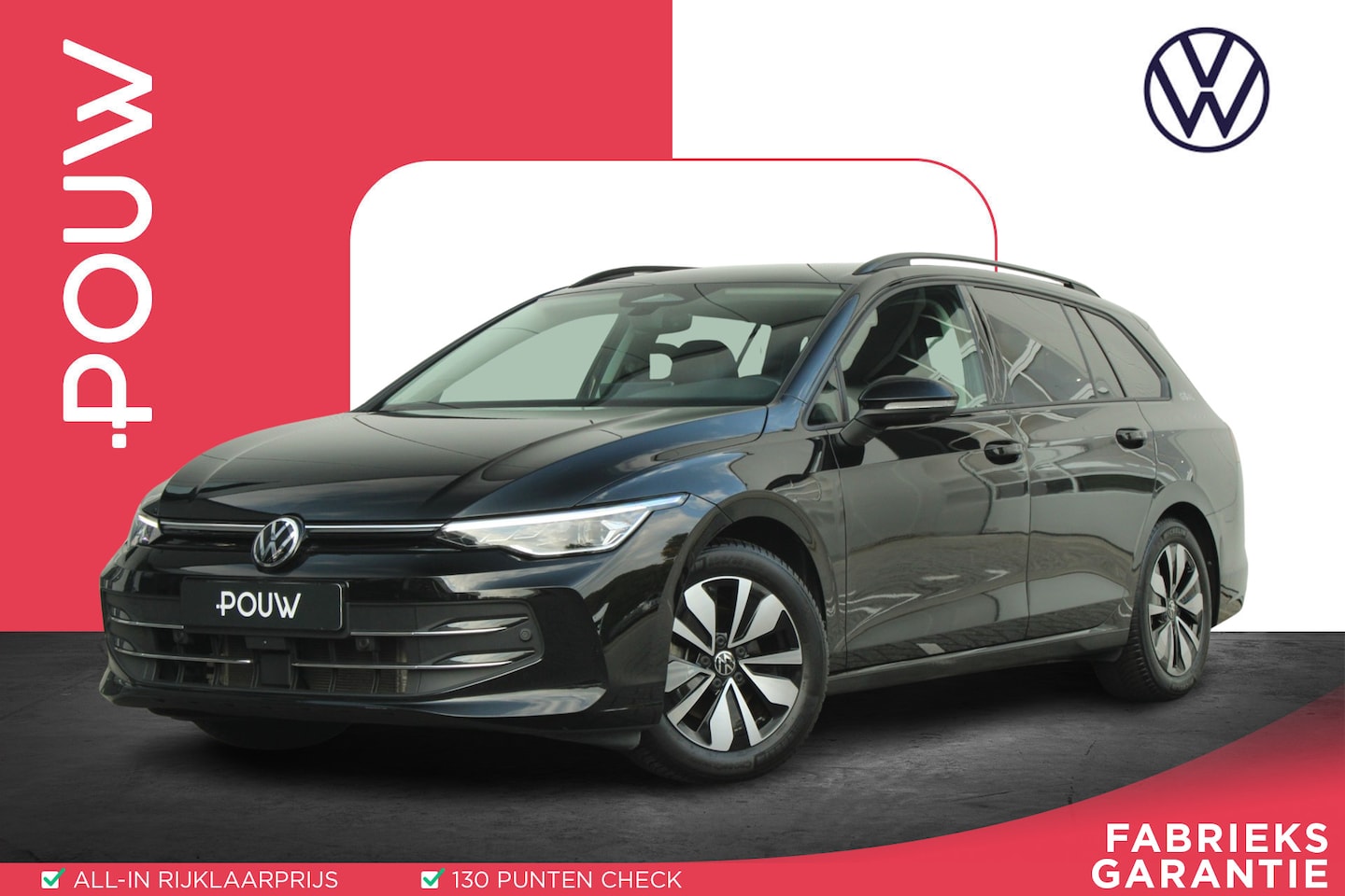 Volkswagen Golf Variant - 1.5 eTSI 150pk DSG Life 'Goal' | Trekhaak Wegklapbaar | 360° Camera's | Allseason Banden - AutoWereld.nl