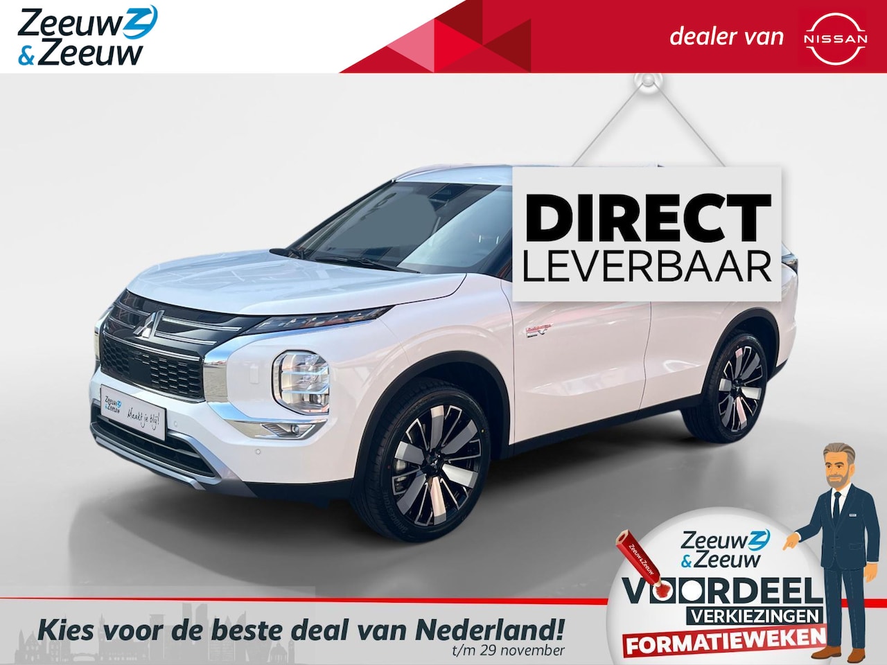 Mitsubishi Outlander - 2.4 PHEV Intense+ | 7000 EURO KORTING | NU DIRECT LEVEBAAR | 8 JAAR GARANTIE | - AutoWereld.nl