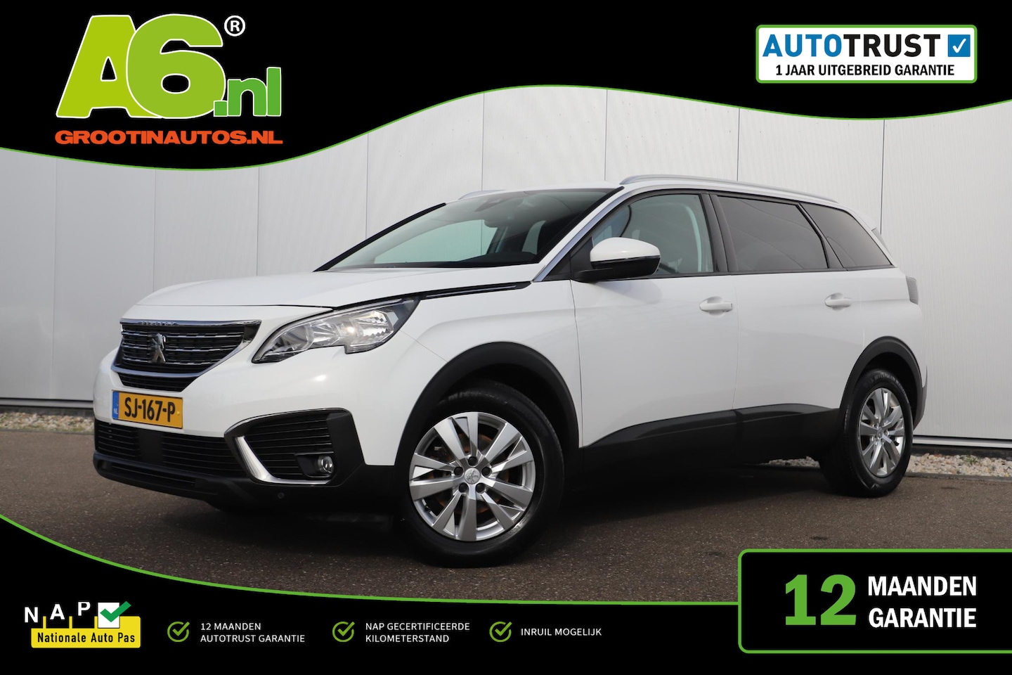 Peugeot 5008 - 1.2 PureTech Active 7 Persoons Trekhaak Navigatie Achteruitrijcamera LMV Virtual Cockpit C - AutoWereld.nl