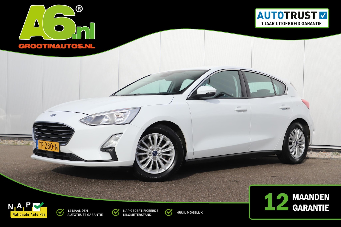 Ford Focus - 1.0 EcoBoost Titanium Business 125PK Navigatie Carplay B&O Audio Winter Pakket Stuur & Sto - AutoWereld.nl