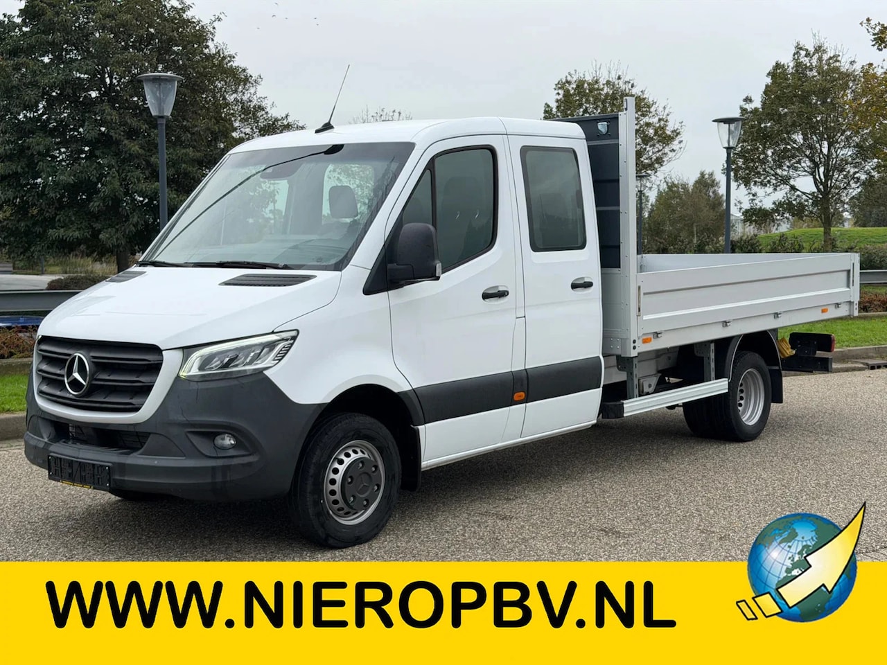 Mercedes-Benz Sprinter - 519CDI Dubbelcabine Openlaadbak Automaat Airco Cruisecontrol 3500KG Trekhaak - AutoWereld.nl