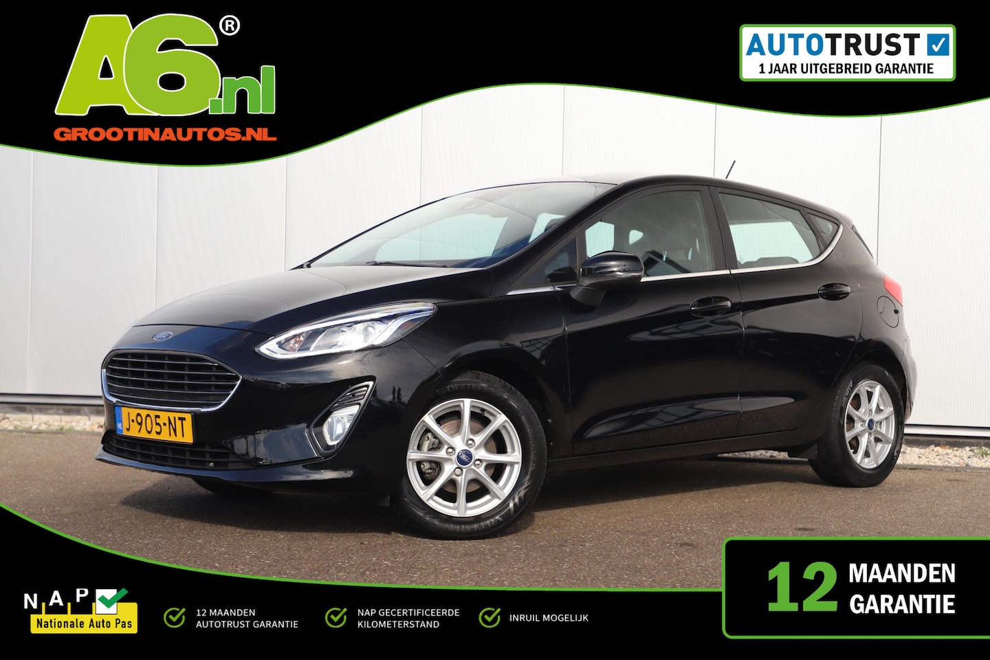 Ford Fiesta - 1.0 EcoBoost Titanium 95PK Winter Pakket Stuur & Stoelverwarming LMV Navigatie Carplay And - AutoWereld.nl