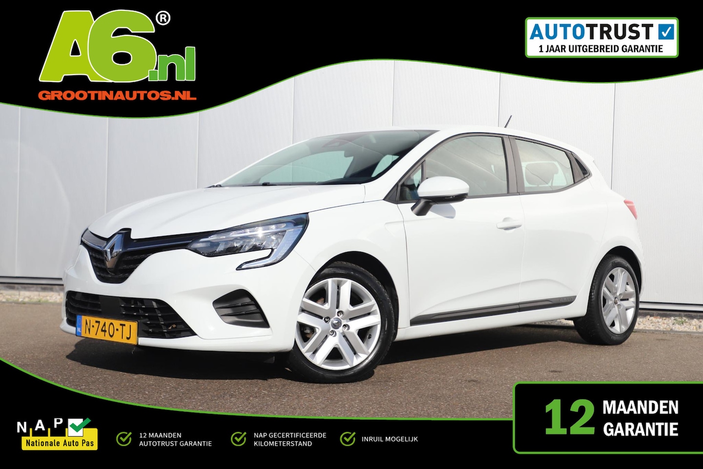 Renault Clio - 1.0 TCe Business Zen Navigatie Climate Cruise Control Carplay Rijstrooksensor Parkeersenso - AutoWereld.nl