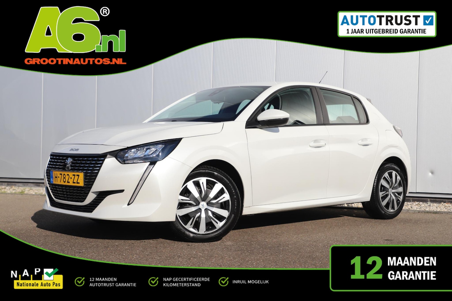 Peugeot 208 - 1.2 PureTech Active 102PK Parelmoer Wit Carplay Android Airco Cruise Control - AutoWereld.nl