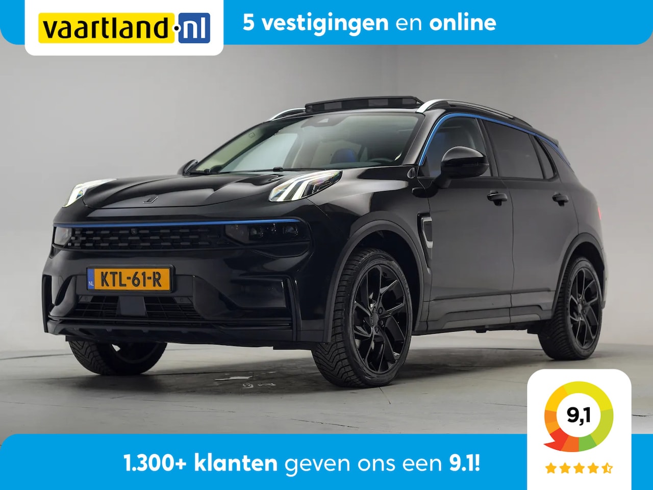 Lynk & Co 01 - 1.5 PHEV MY22 6,6kW Zwart [ Pano 360°cam Apple/Android Navi ] - AutoWereld.nl