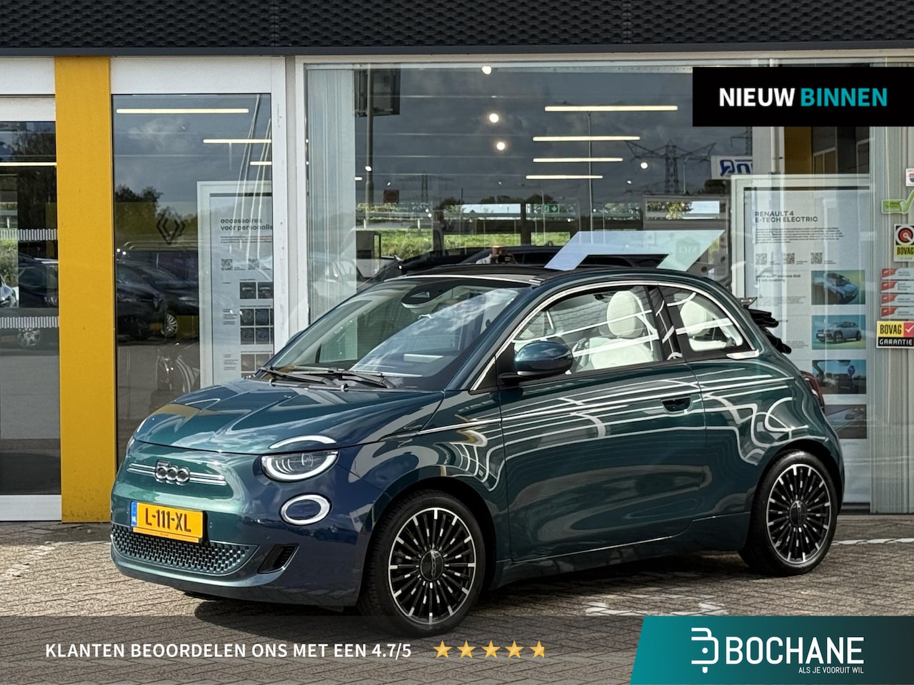 Fiat 500e - Cabrio La Prima 42 kWh | NAP | Dealer onderhouden | Navigatie | Achteruitrijcamera | Pack - AutoWereld.nl