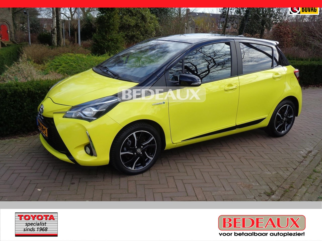 Toyota Yaris - 1.5 Hybrid Bi-Tone Yellow , rijklaarprijs bij Toyota specialist ! - AutoWereld.nl