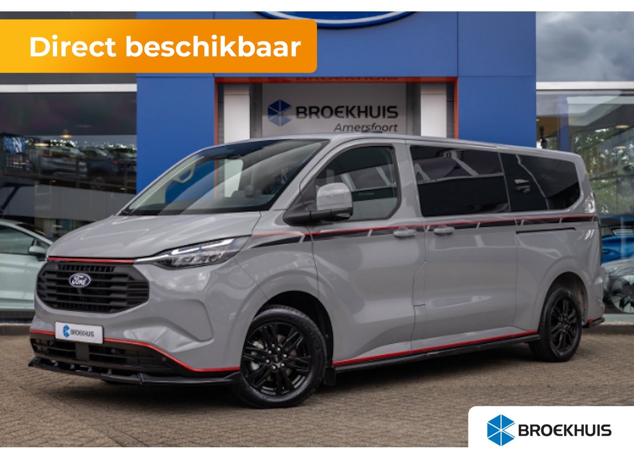 Ford Transit Custom - 320 L2 GreyPlatinum Dubbele Cabine FWD Plug-in Hybrid | 1-fase laadkabel mode 3 16A, 10 me - AutoWereld.nl