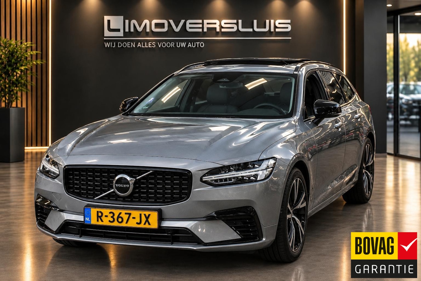 Volvo V90 - 2.0 T6 Plug-in hybrid AWD Plus Bright SOH 100% | Schuifdak | Leder | Memory | 100% Onderho - AutoWereld.nl
