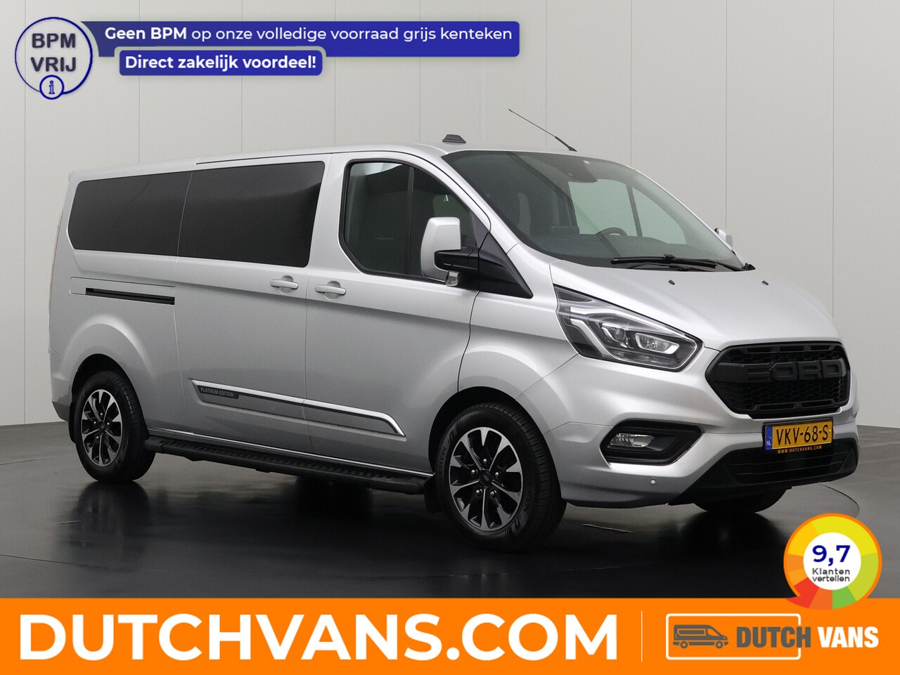 Ford Transit Custom - 2.0TDCI 130PK Lang Platinum Edition Dubbele Cabine | Bomvol !! | 2xSchuifdeur | Trekhaak - AutoWereld.nl