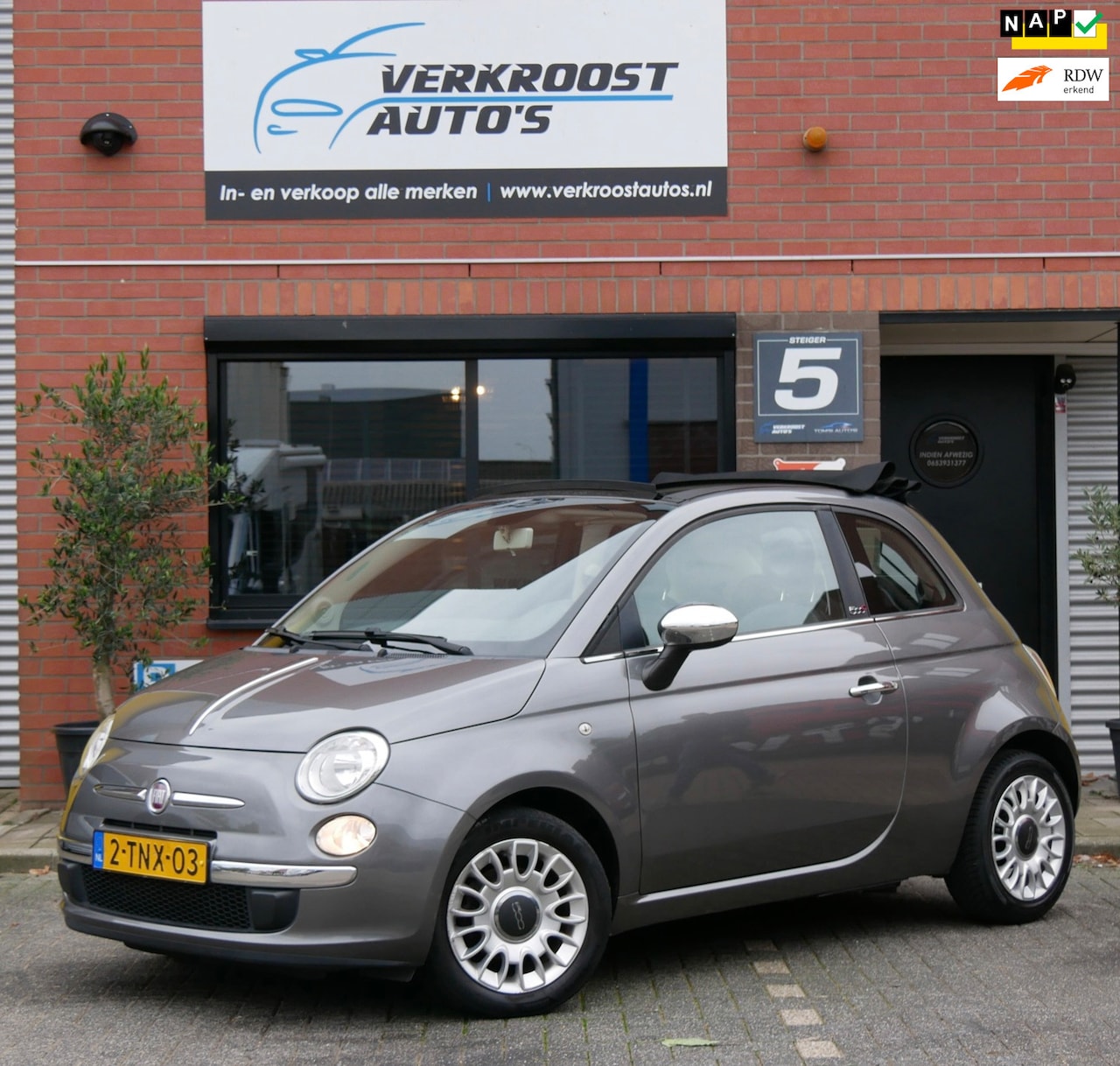 Fiat 500 C - 0.9 TwinAir Turbo Easy airco. pdc. - AutoWereld.nl
