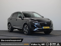 Nissan Qashqai - 158pk MHEV Xtronic Tekna Plus | Trekgewicht 1800KG | Panoramadak | Lederen bekleding | Bos
