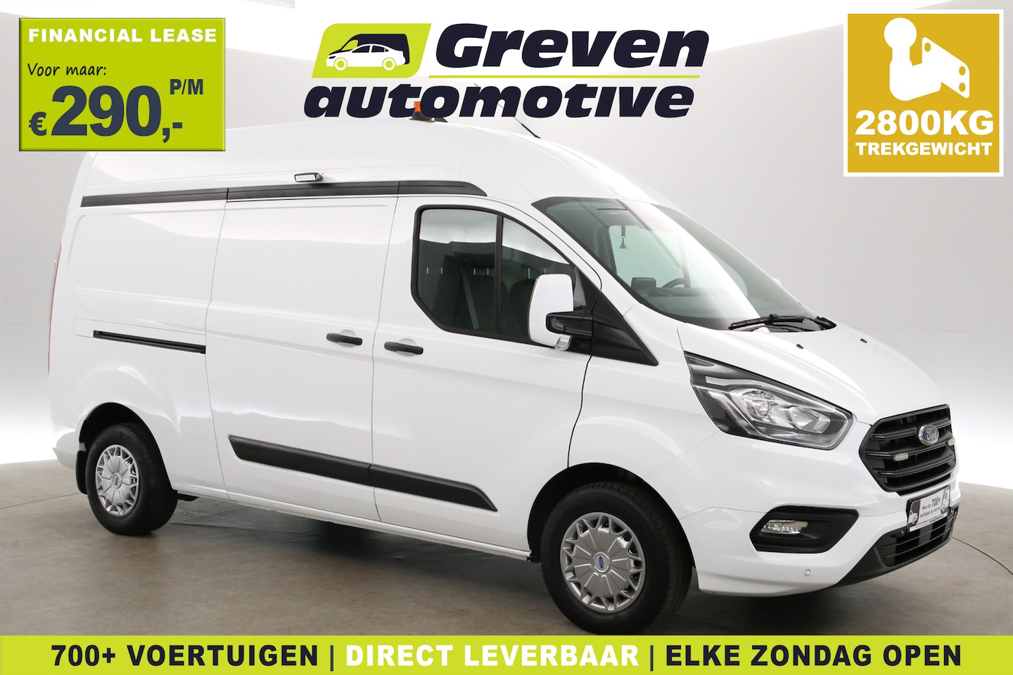 Ford Transit Custom - 2.0 TDCI L2H2 | Airco | Camera | Cruise | 3 Zits | 2800KG Trekgew. | Parkeersens. - AutoWereld.nl