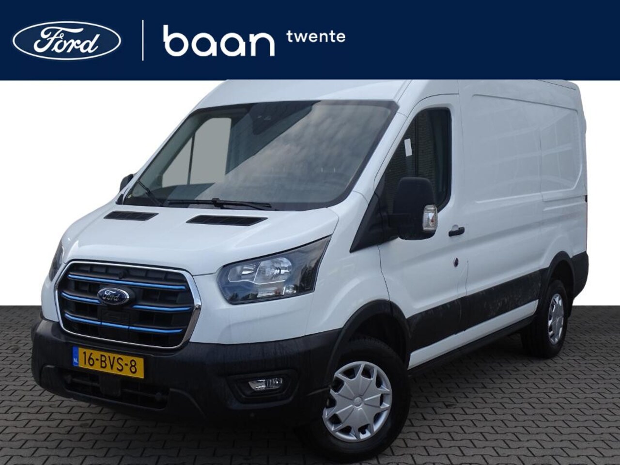 Ford E-Transit - L2H2 Trend 68 kWh laadvloer hout | pass. airbag | blis | camera | frozen white | uit voorr - AutoWereld.nl