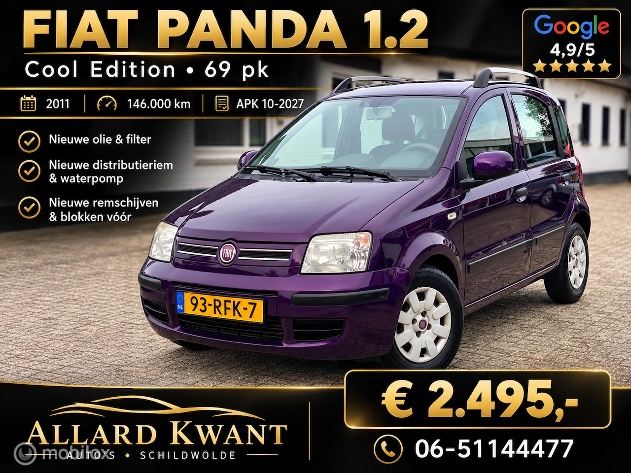 Fiat Panda - 1.2 Edizione Cool - Nwe distributie - Apk 10-2027 - AutoWereld.nl