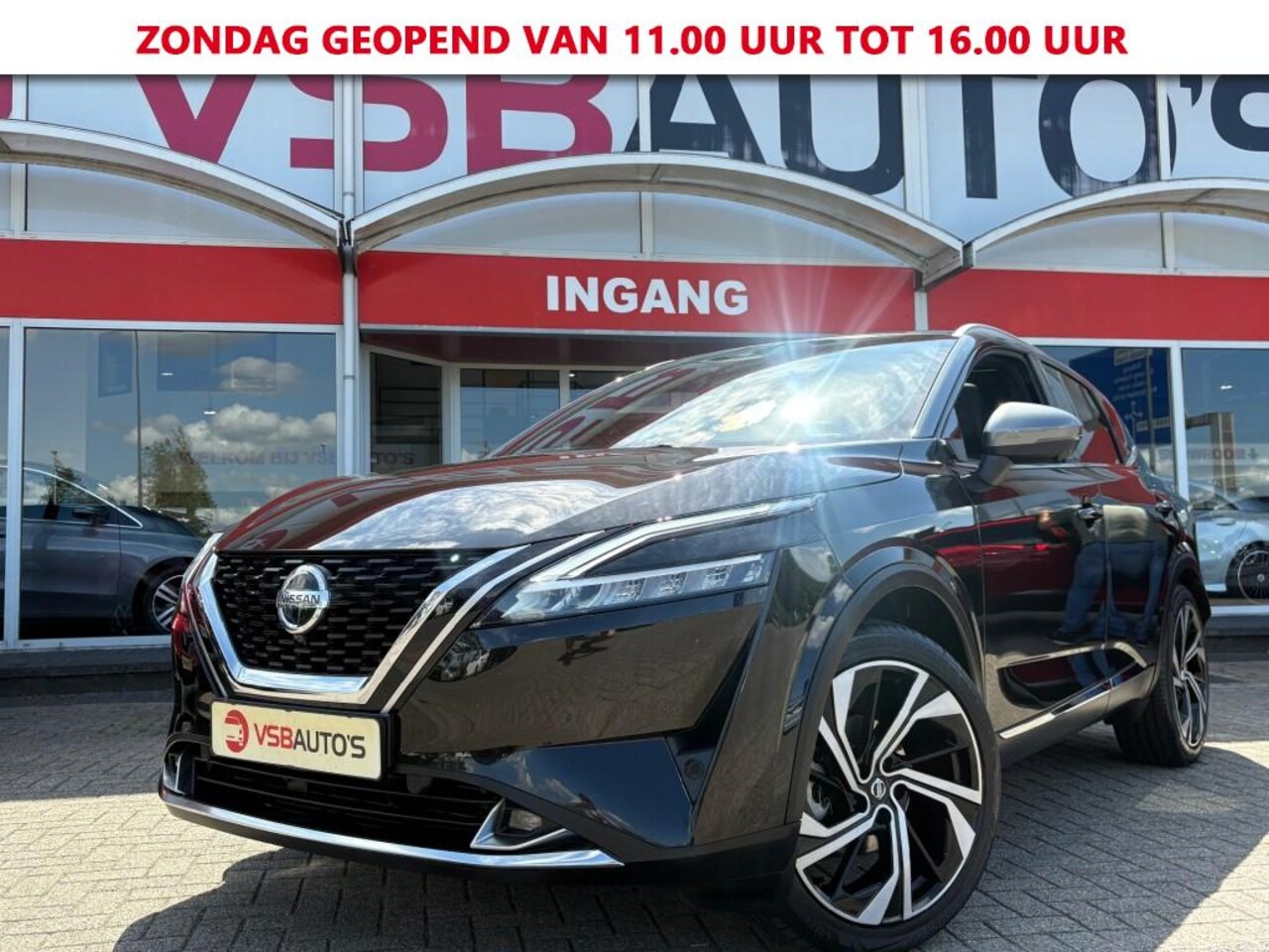 Nissan Qashqai - 1.3 MHEV TEKNA PLUS 158PK AUT. LEER PANO CAMERA NAVI CARPLAY HEAD UP - AutoWereld.nl