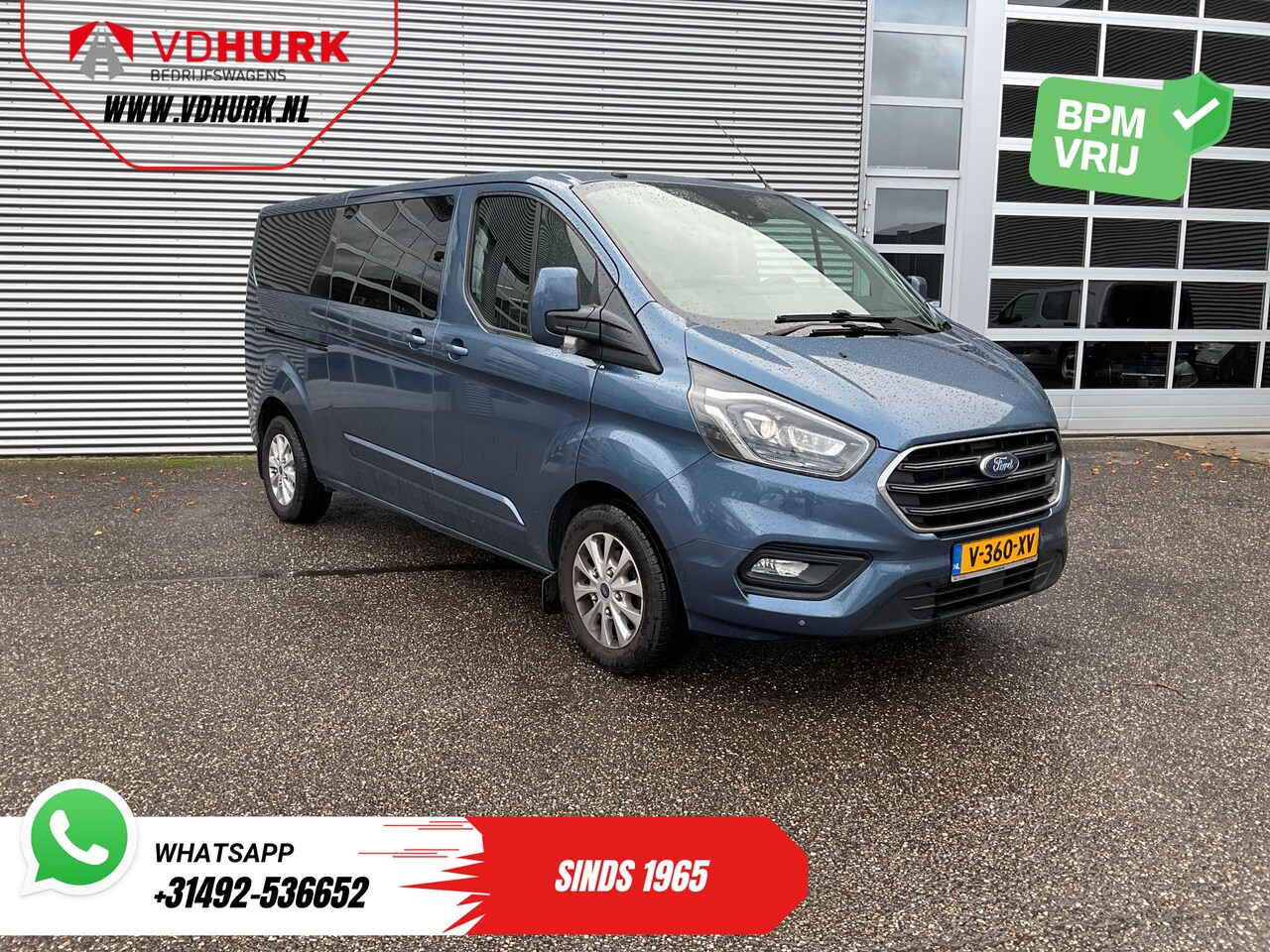 Ford Transit Custom - 2.0 TDCI Aut. L2 Limited DC Dubbel Cabine MARGE Bi-Xenon/ 2x schuifdeur/ Adapt.Cruise/ Sto - AutoWereld.nl