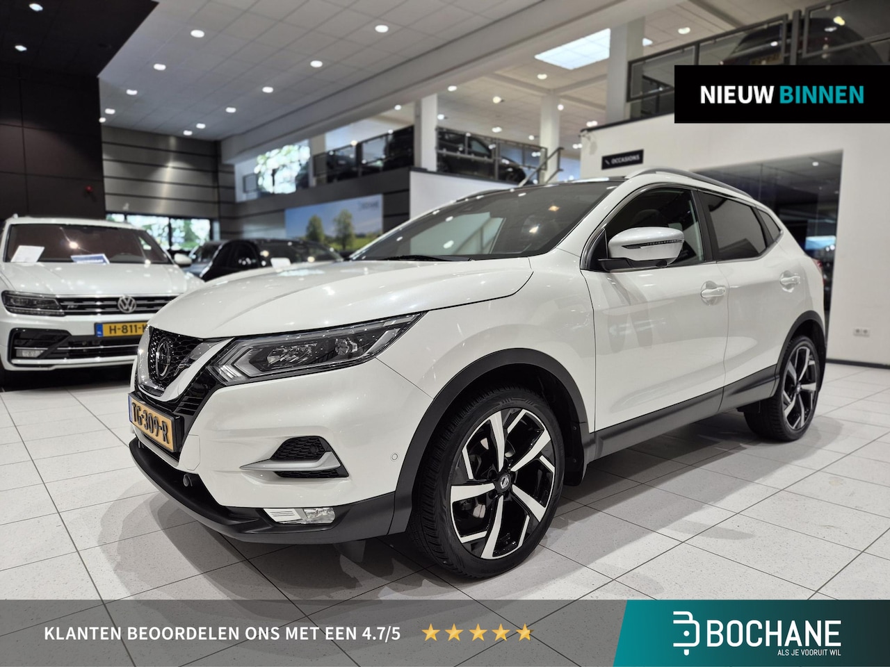 Nissan Qashqai - 1.2 Tekna + Navi | Lederen interieur | Elektrische stoelen met geheugen functie | Trekhaak - AutoWereld.nl