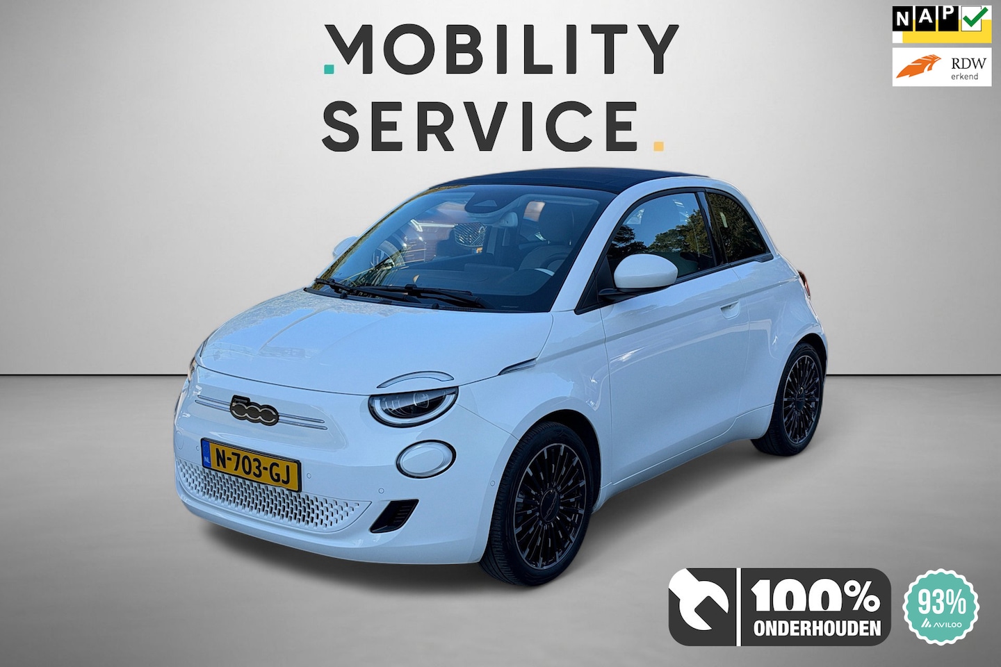 Fiat 500 C - La Prima 42 kWh SOH93% LED LMV CarPlay - AutoWereld.nl