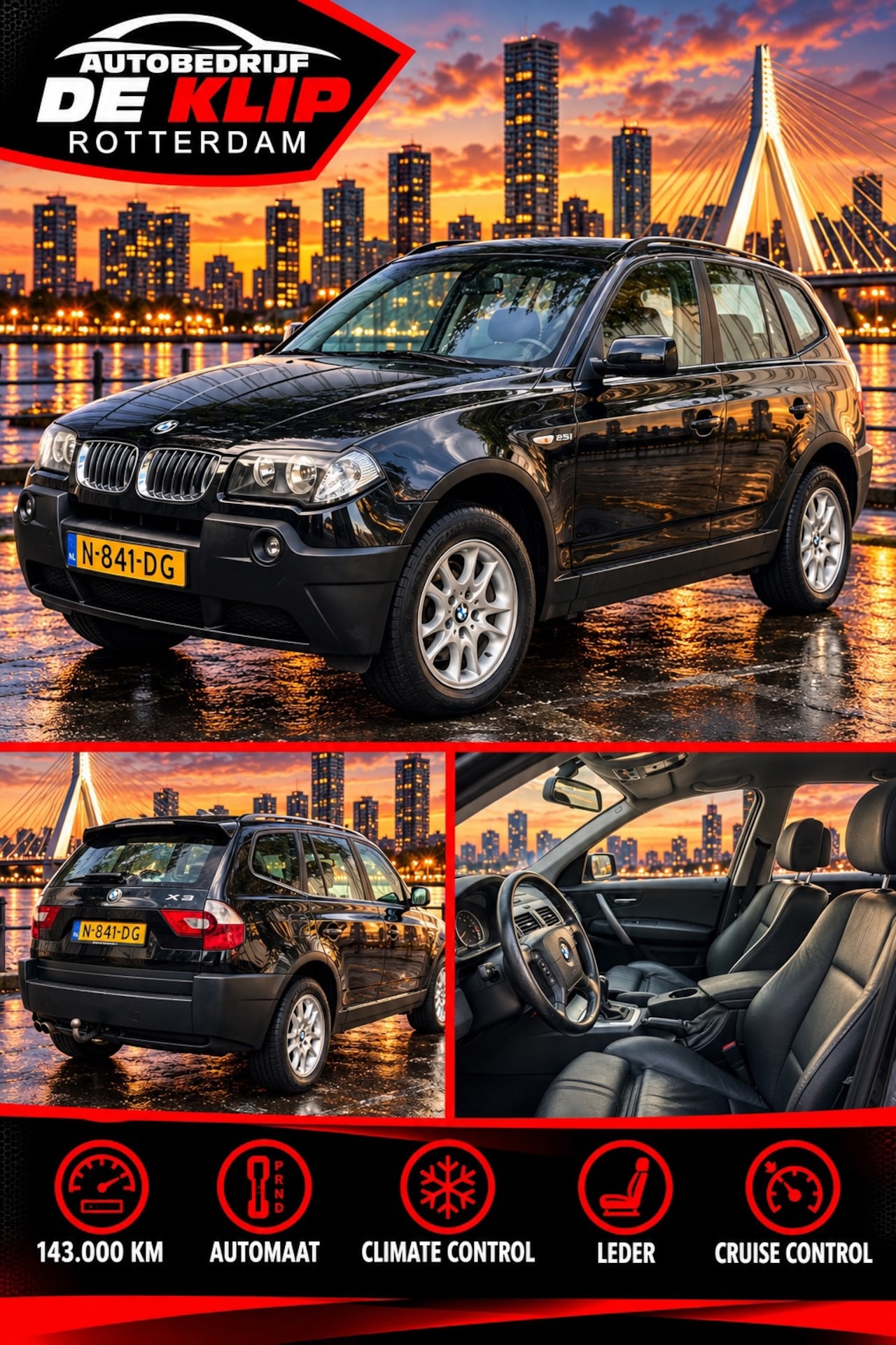 BMW X3 - 2.5i|143000KM|Automaat|Climate Control|Leder| - AutoWereld.nl