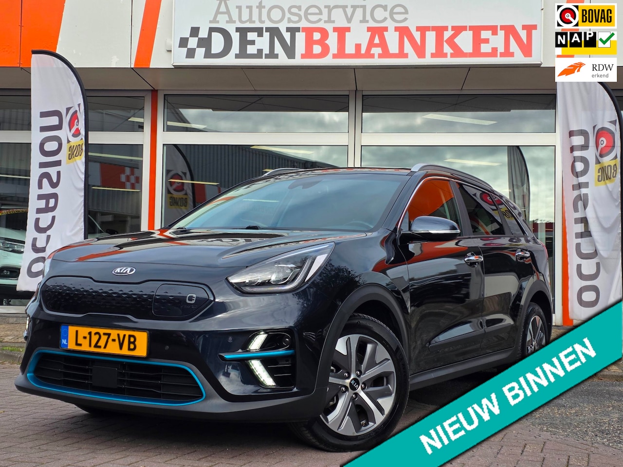 Kia e-Niro - DynamicPlusLine 64 kWh BJ.2021 / Navi / Open Dak / SOH 95% / Clima / Stoelverwarming / Cam - AutoWereld.nl