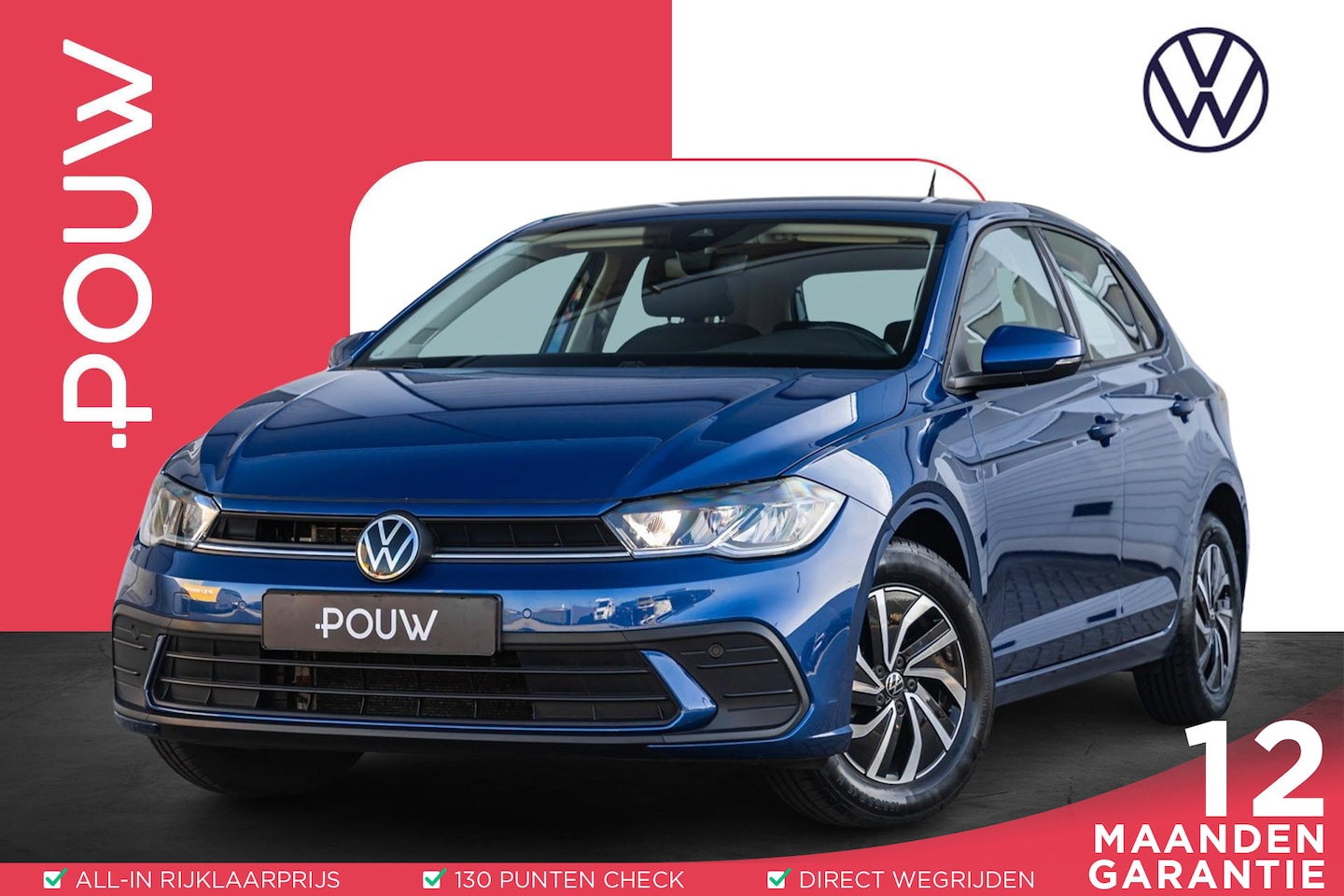 Volkswagen Polo - 1.0 TSI 95pk Life | Navigatie | Parkeersensoren Voor + Achter | App Connect | Adaptieve Cr - AutoWereld.nl