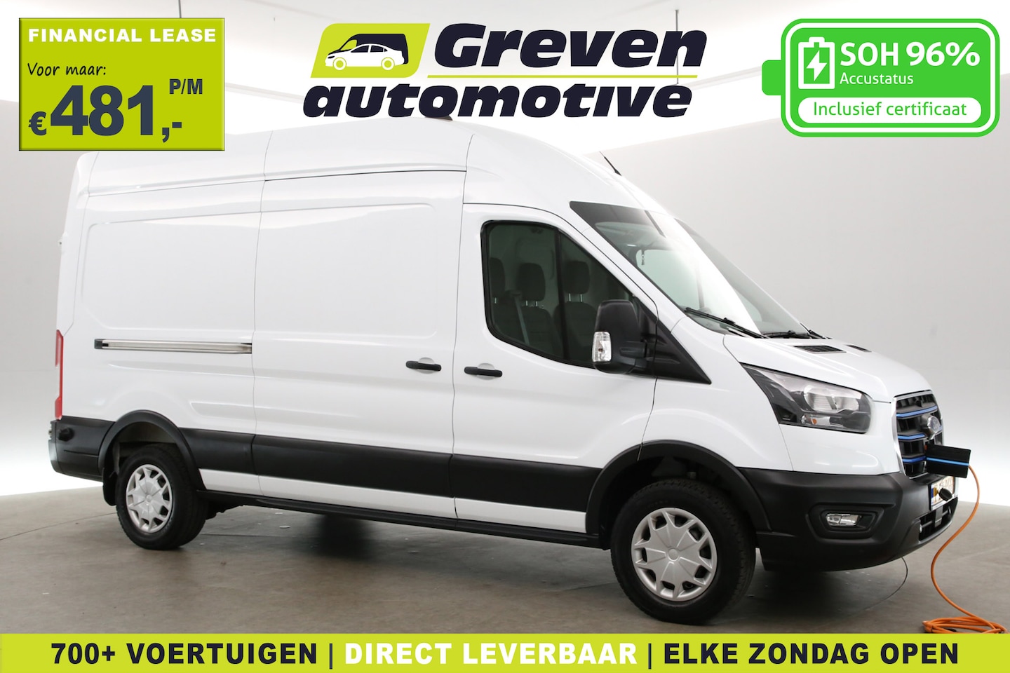 Ford Transit - Elektrisch L3H3 68 kWh | Snelladen | SOH 96% | Clima | Camera | 3 Zits | Carplay | Cruise - AutoWereld.nl