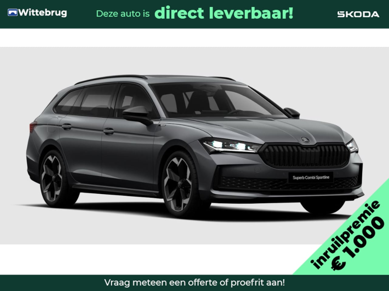 Skoda Superb Combi - 1.5 TSI PHEV Sportline Business Panoramadak / Trekhaak / Canton / 19 inch - AutoWereld.nl