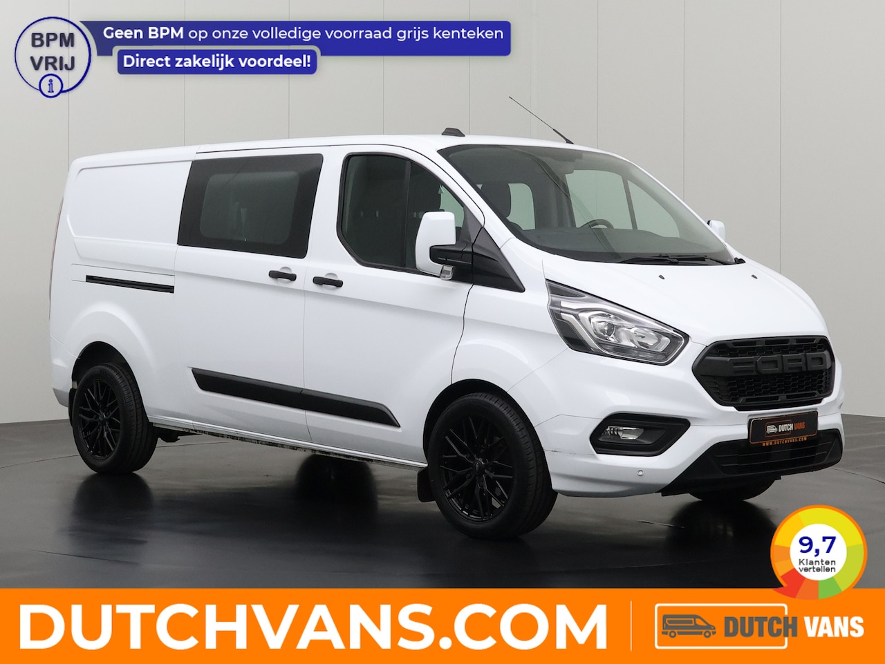 Ford Transit Custom - 2.0TDCi Lang Dubbele Cabine Sport | 6-Persoons | Airco | Cruise - AutoWereld.nl