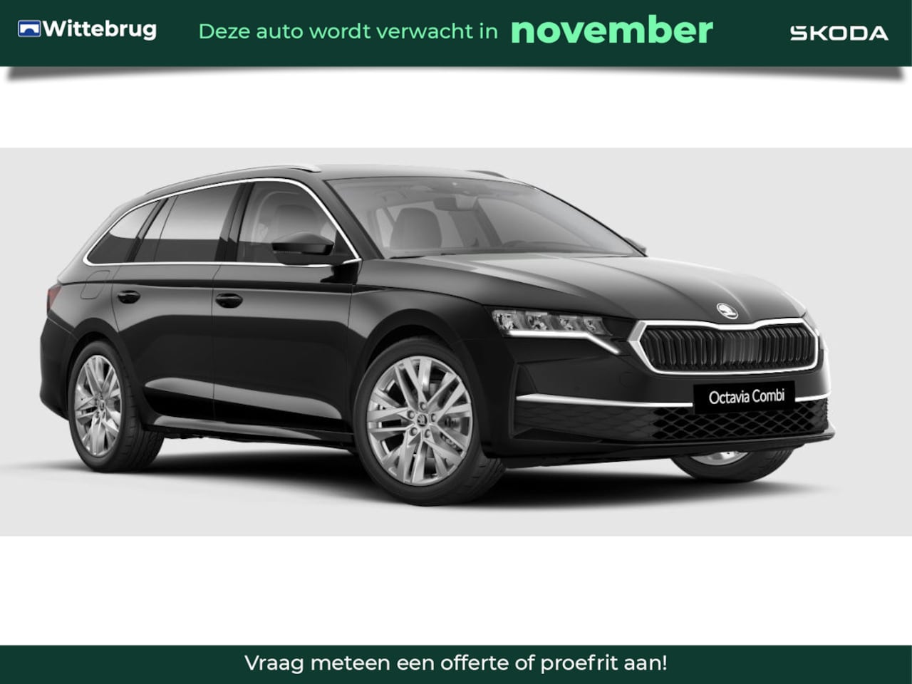 Skoda Octavia Combi - 1.5 TSI MHEV Business Edition Plus 18 inch / Chrome / Lodge interieur / Trekhaak / Winter - AutoWereld.nl