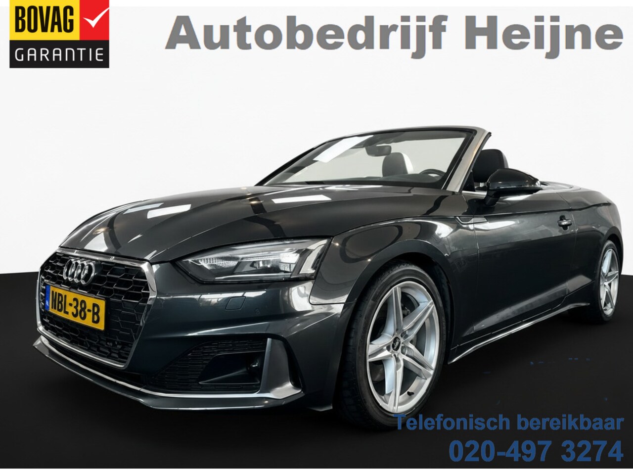 Audi A5 Cabriolet - 40 TFSI 204PK S-TRONIC ADVANCED LEDER/360°CAMERA/VIRTUAL - AutoWereld.nl