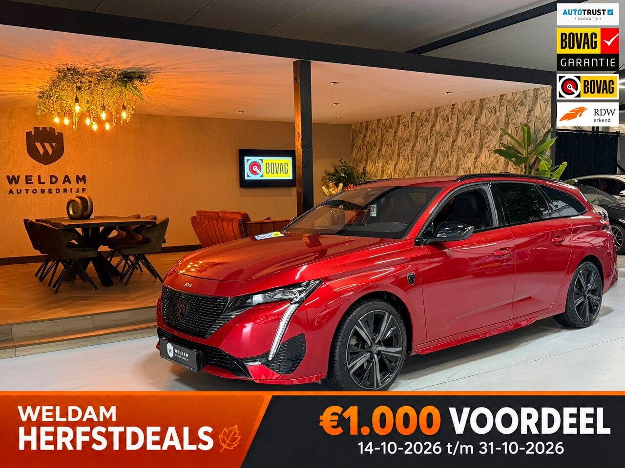 Peugeot 308 - 1.2 PureTech GT Pack Garantie|Memory|Massage|360grCamera|ACC|Lane|Virtual|Leder|Carplay|LE - AutoWereld.nl