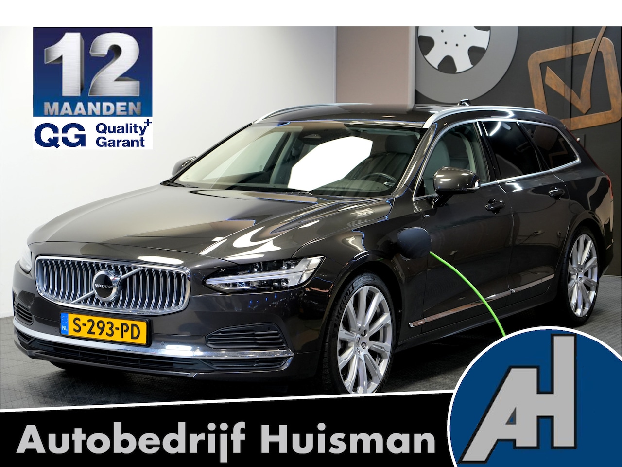 Volvo V90 - 2.0 T8 AWD 335kW/456pk Aut8 Plug-in hybrid Plus Bright HARMAN/KARDON + EL.TREKHAAK + SPORT - AutoWereld.nl
