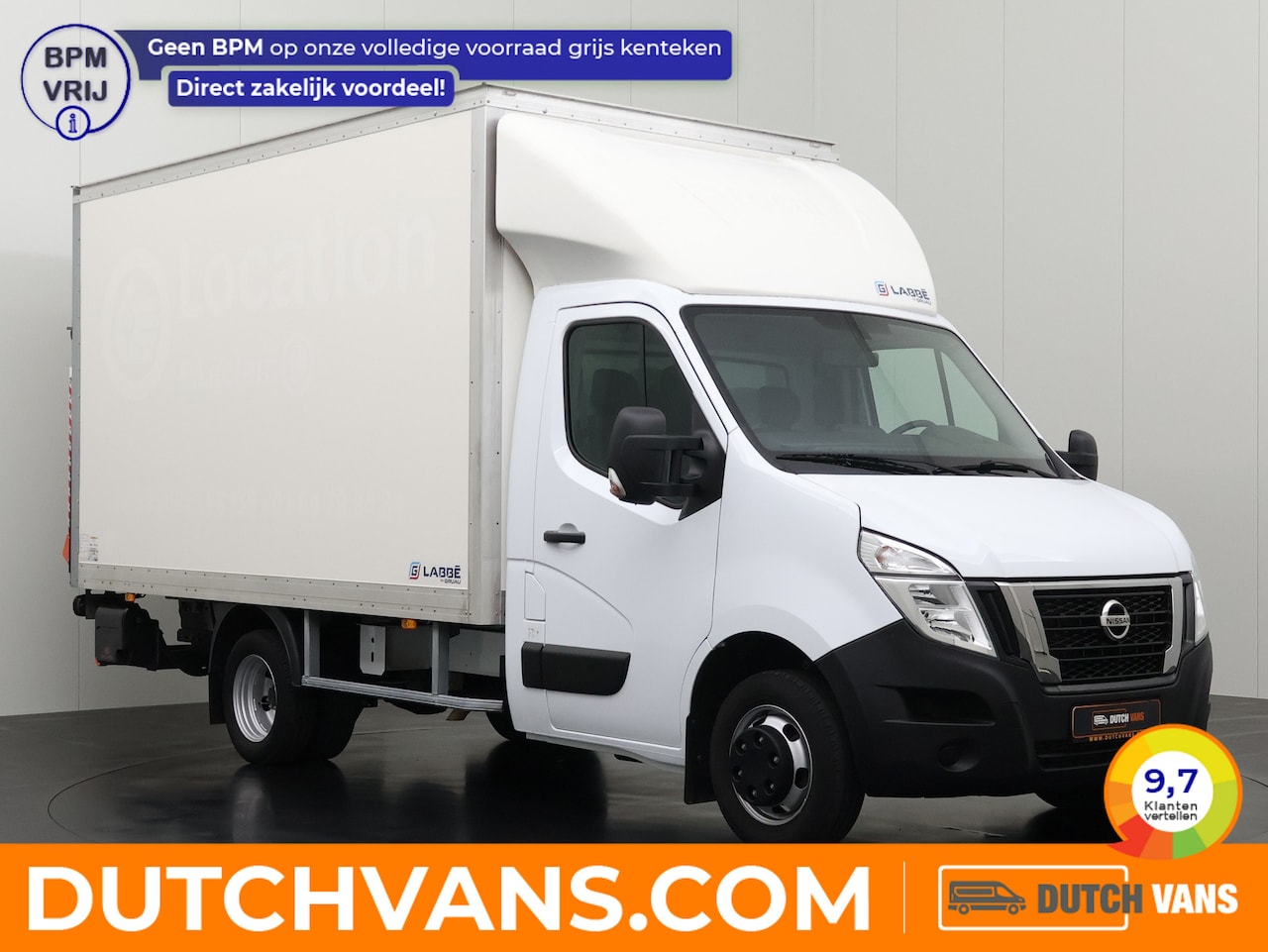 Renault Master - 2.3DCI 165PK Dubbellucht Bakwagen+Laadklep | Dakspoiler | Airco | Cruise | 3-Zits - AutoWereld.nl