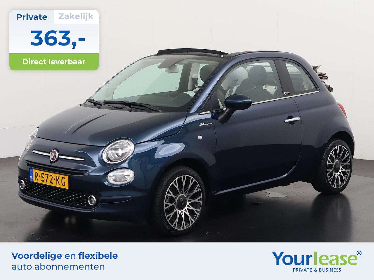 Fiat 500 C - 1.0 Hybrid | All-in 363,- Private Lease | Direct uit voorraad - AutoWereld.nl
