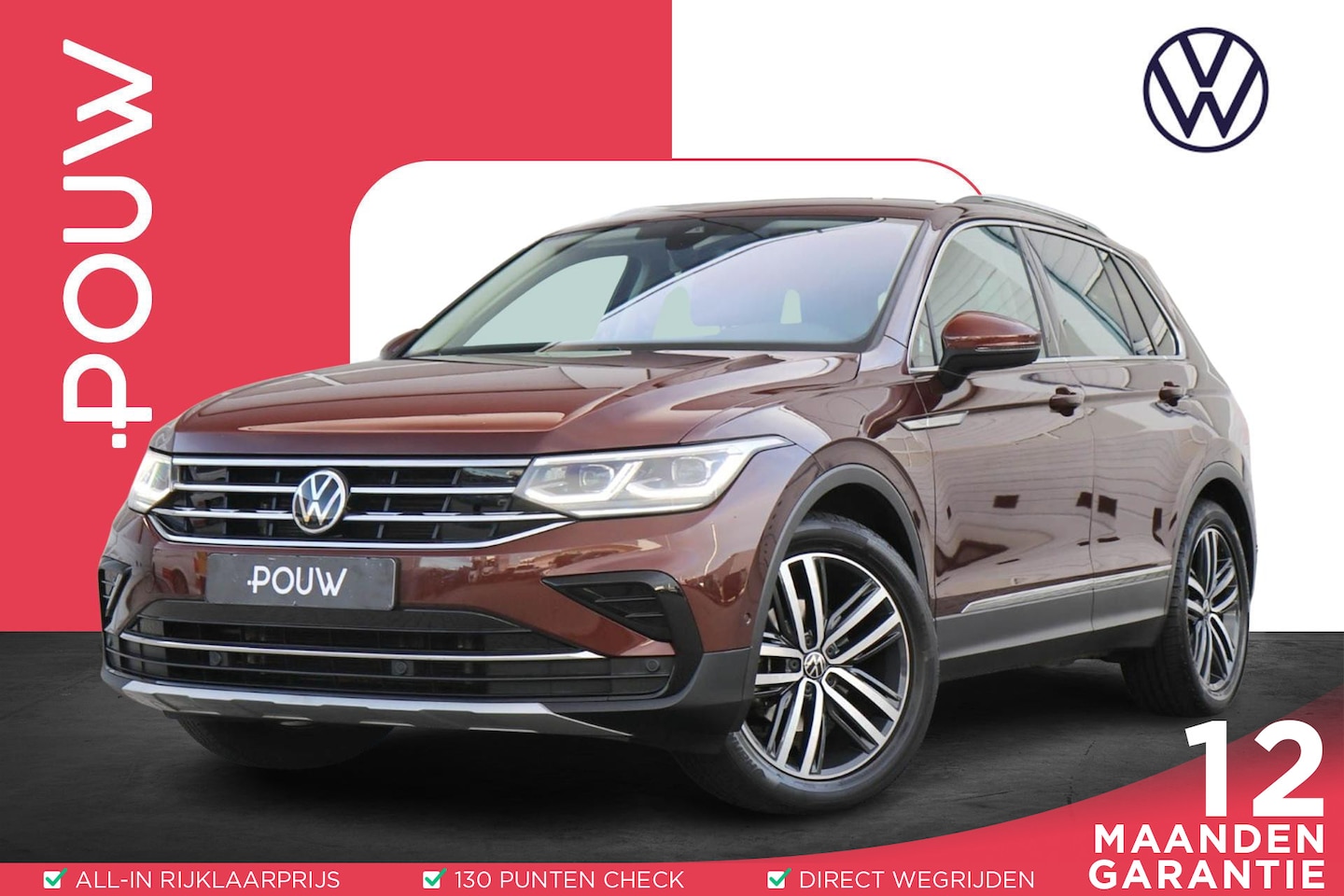 Volkswagen Tiguan - 1.5 TSI 150pk DSG Elegance | Trekhaak | Achteruitrijcamera | Cruise Control Adaptief | App - AutoWereld.nl
