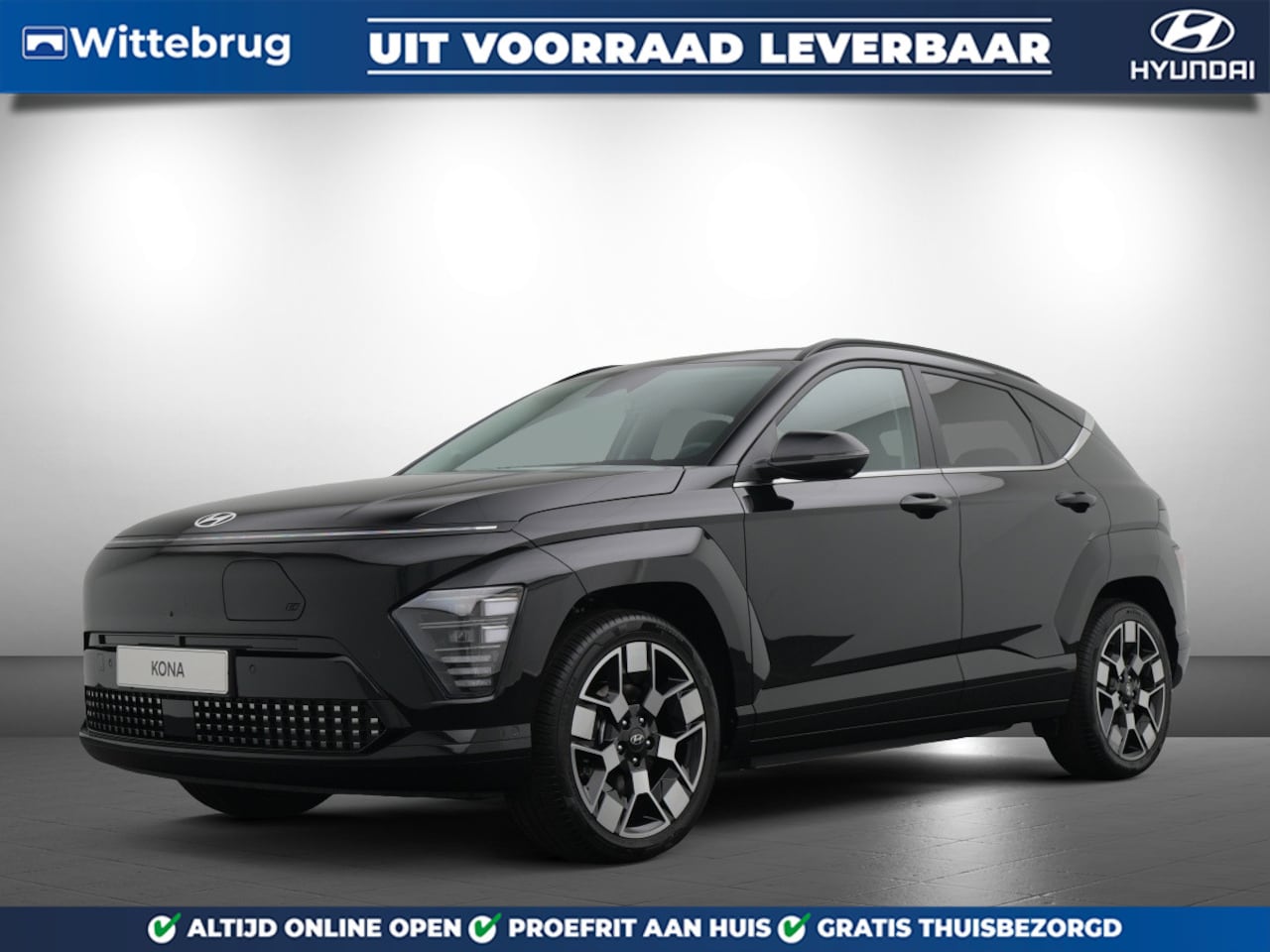 Hyundai Kona Electric - Premium 64.8 kWh LEDER | FULL LED | UIT VOORRAAD LEVERBAAR! - AutoWereld.nl