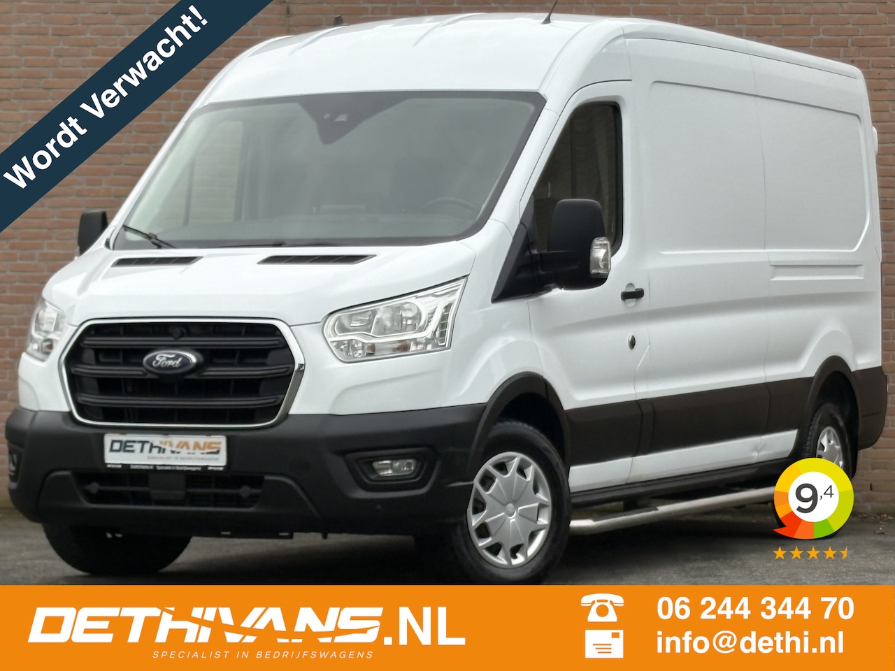 Ford Transit - 2.0TDCI 130PK L3H2 Cruisecontrol / Camera / Trekhaak / Euro6 - AutoWereld.nl