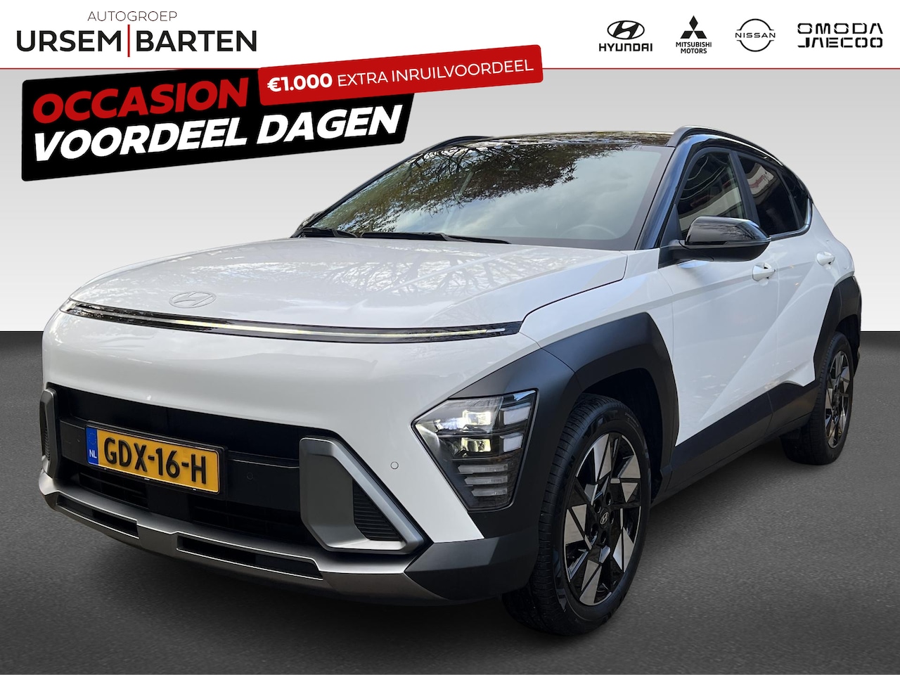Hyundai Kona - 1.6 GDI HEV Comfort Smart | Trekhaak | Zwart Dak | Achterruitverwarming | Achteruitrijcame - AutoWereld.nl