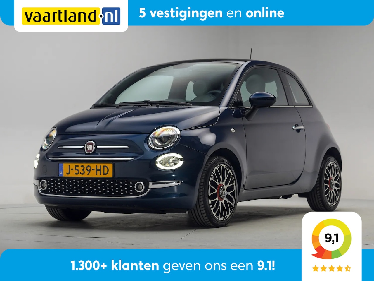 Fiat 500 - 1.0 Hybrid Star [ Panoramadak Navi Apple/Android Half leder Cruise Airco PDC ] - AutoWereld.nl