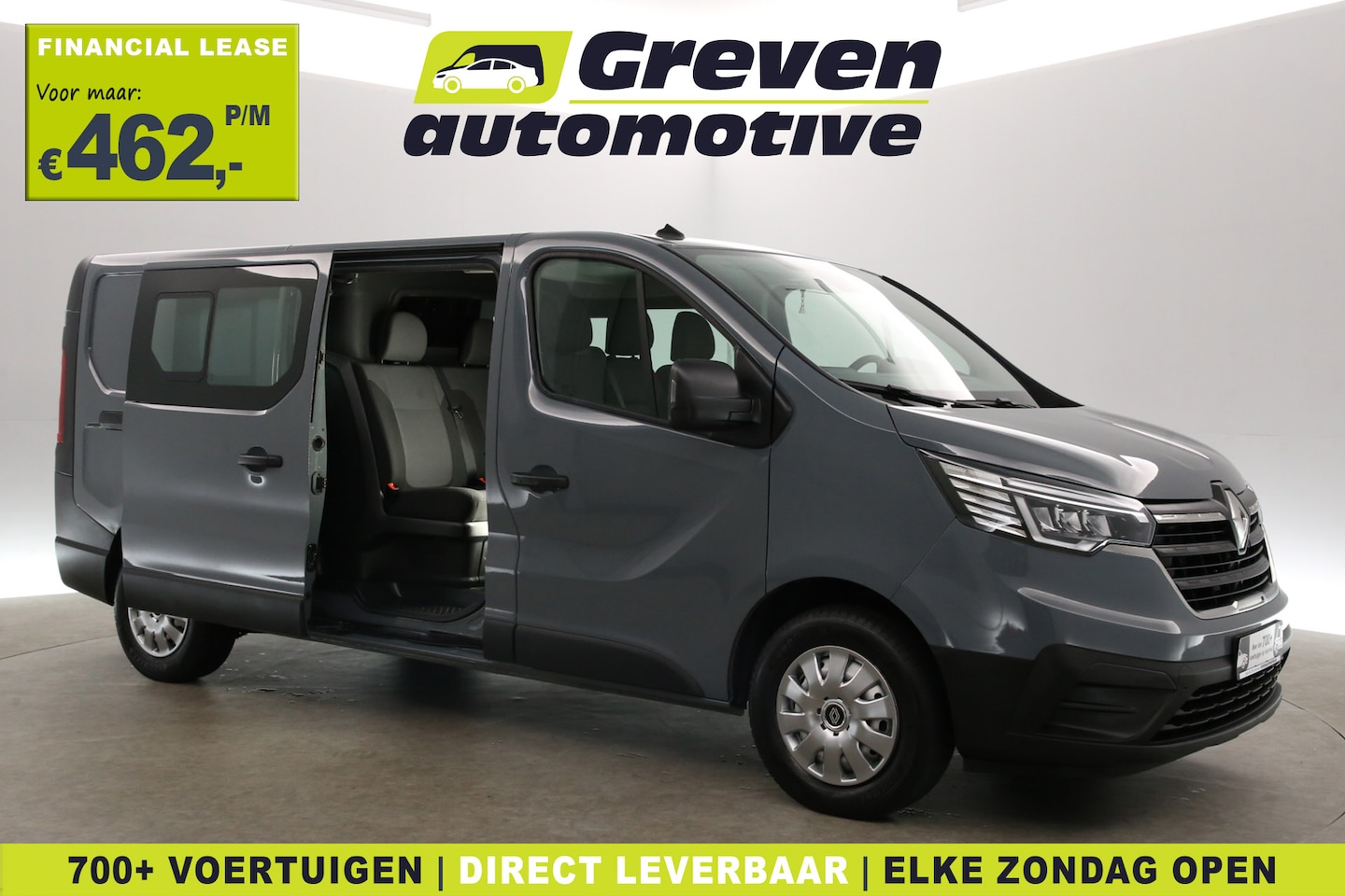 Renault Trafic - 2.0 dCi 150PK L2H1 | DC | 6 Zits | Automaat | Airco | Cruise | Trekhaak | Parkeersens. | L - AutoWereld.nl