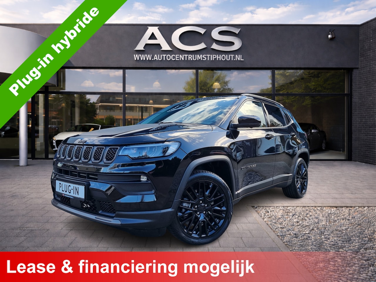 Jeep Compass - 4xe 240 Plug-in Hybrid 'There is only one earth' | Black Edition | 2023 | 27dkm! - AutoWereld.nl