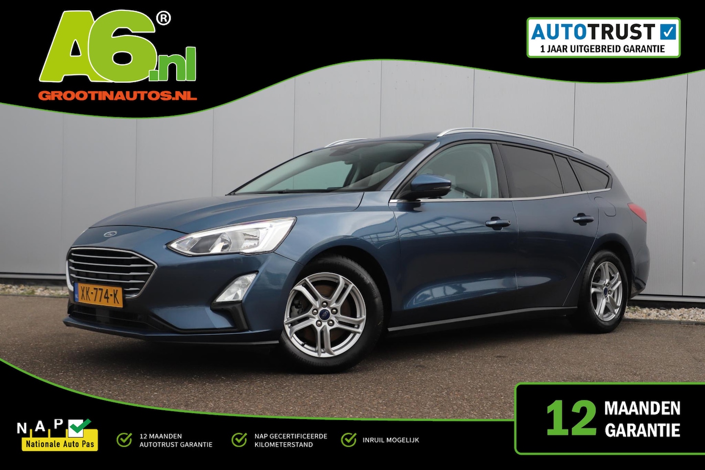 Ford Focus Wagon - 1.0 EcoBoost Trend Edition Business 101PK LMV Navigatie Carplay Android Parkeersensor - AutoWereld.nl