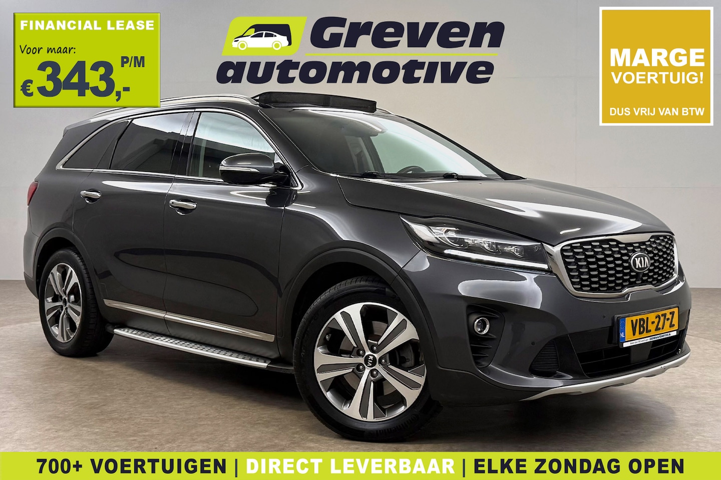 Kia Sorento - Executive Line 200PK | Marge | Grijs Kenteken | VAN | Pano | 360° | H/K | Memory | Carplay - AutoWereld.nl