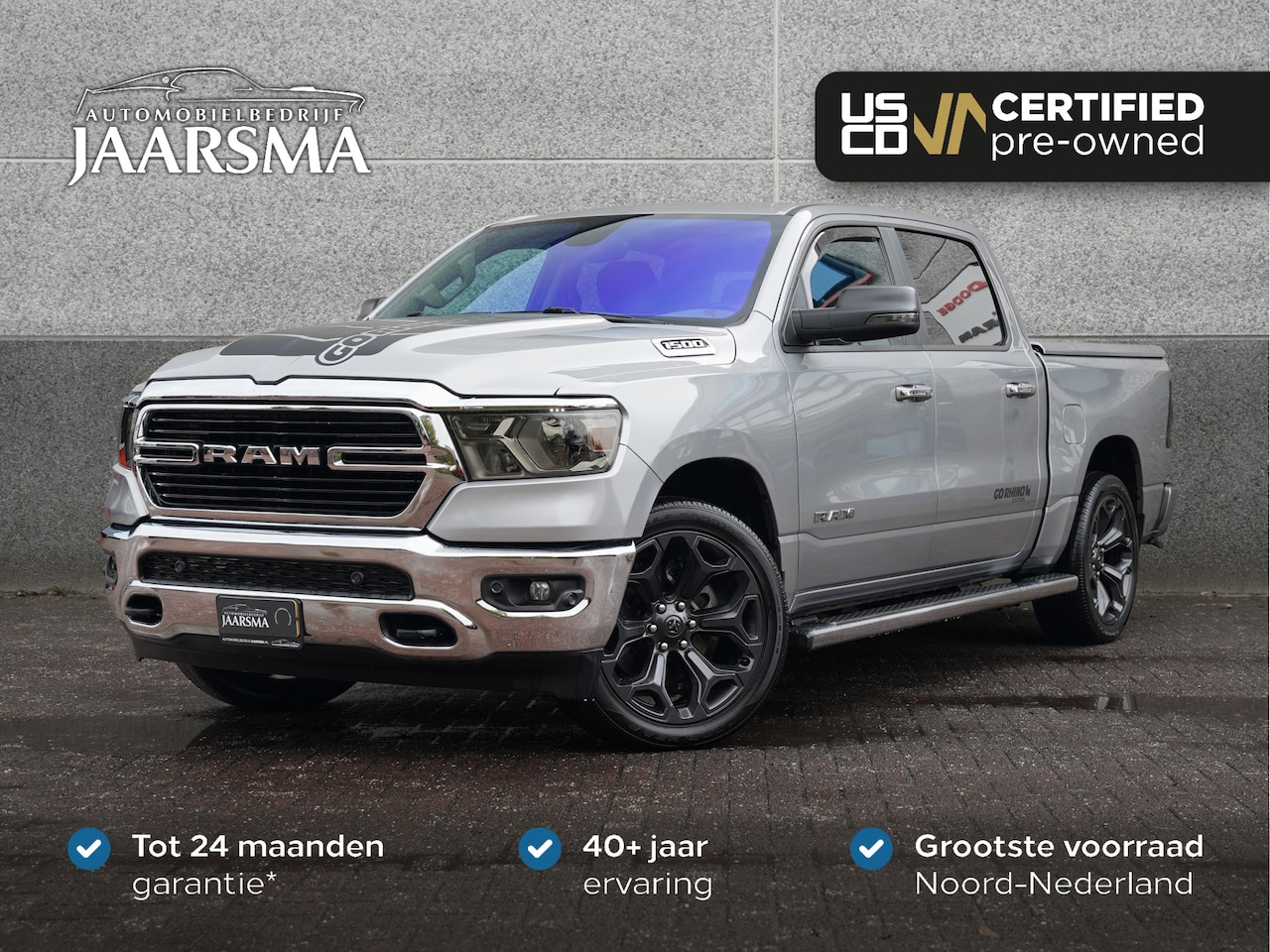 Dodge Ram 1500 - Big Horn CrewCab Pentastar 3.6L V6 | Guerilla Exhaust |Window tint |22 inch velgen - AutoWereld.nl