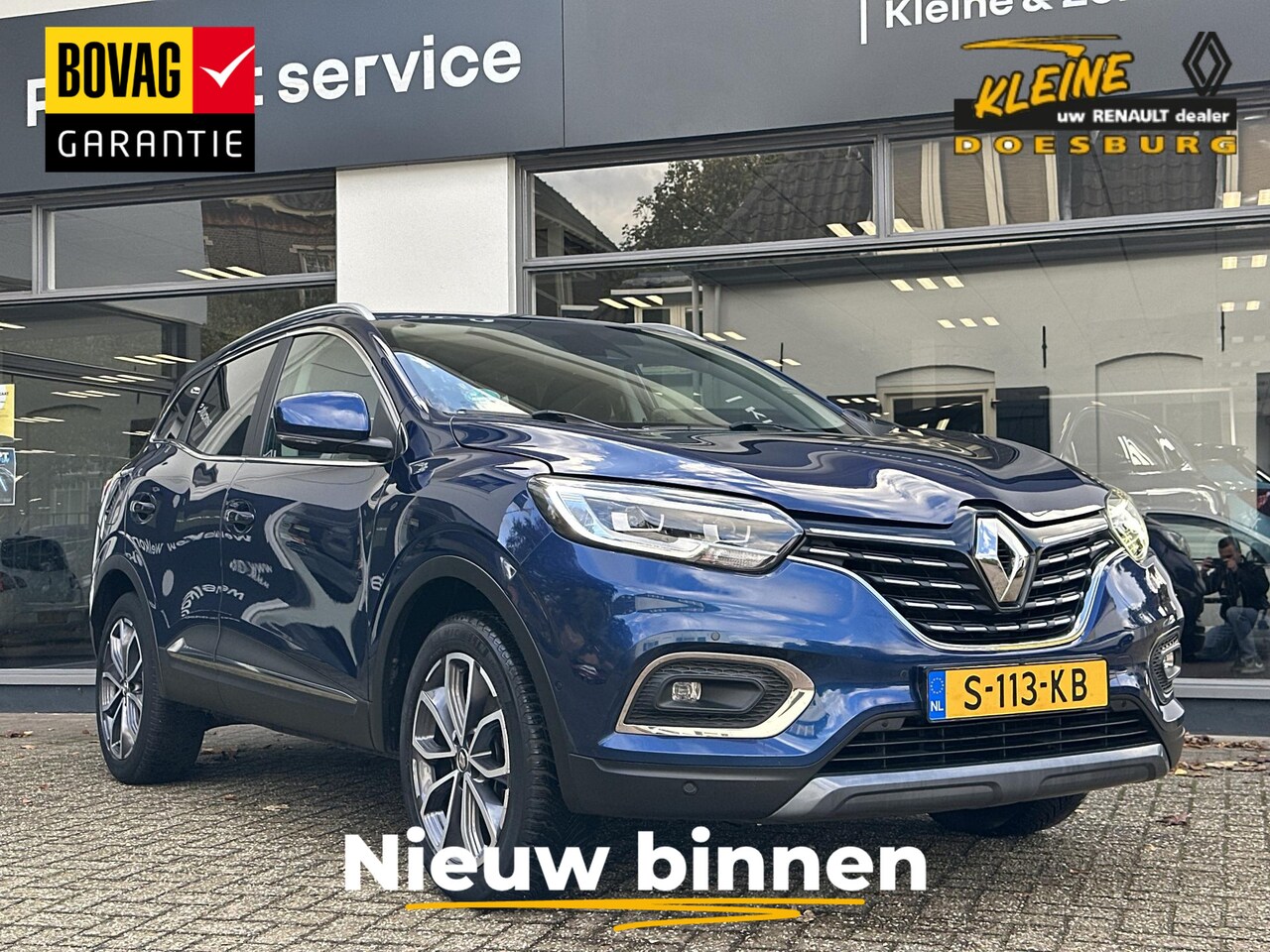 Renault Kadjar - 1.3 TCe 140 Intens | R-link 2 navigatie | Trekhaak | Metallic bleu cosmos | hoge instap | - AutoWereld.nl