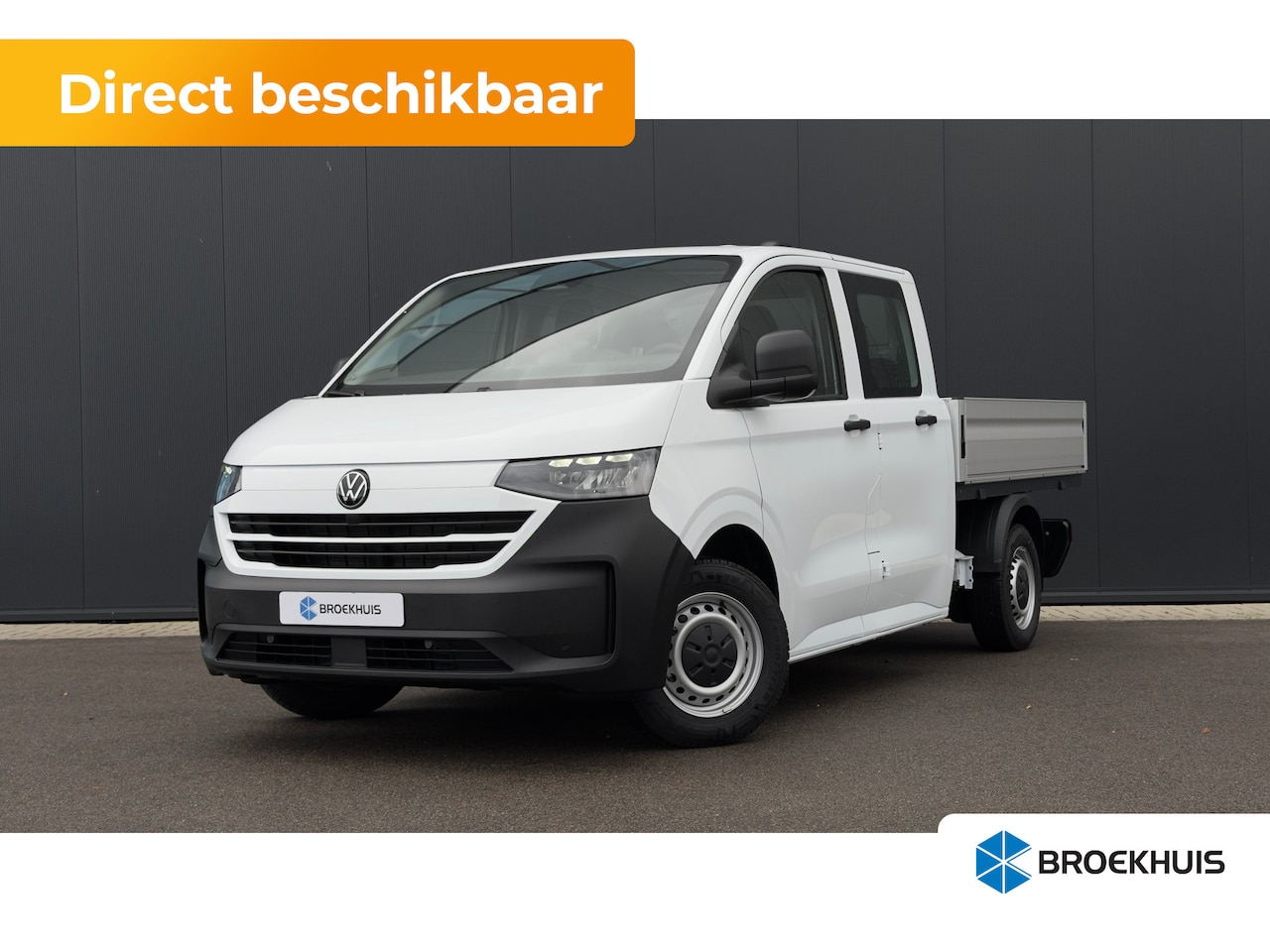 Volkswagen e-Transporter - Pritsche Dubbele Cabine | Trekhaaak | Pick-Up | 6 persoons | Camera | 4 Sezoenen banden - AutoWereld.nl