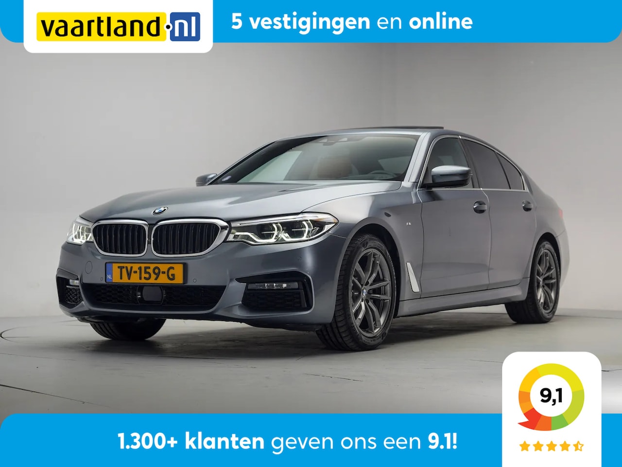 BMW 5-serie - 520i M Sport High Executive Aut. [ Schuifdak Harman/Kardon 360°cam Leder Comfortstoelen ] - AutoWereld.nl